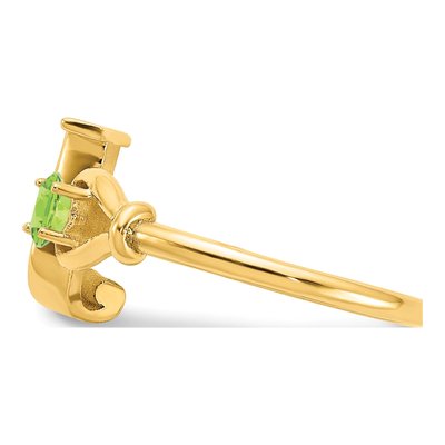 10K Yellow Gold Birthstone Letter J Ring – view 4