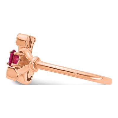 10K Rose Gold Letter K Ring – view 4