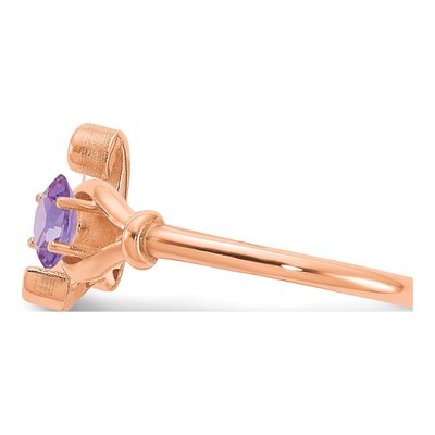 10K Rose Gold Letter L Ring – view 4