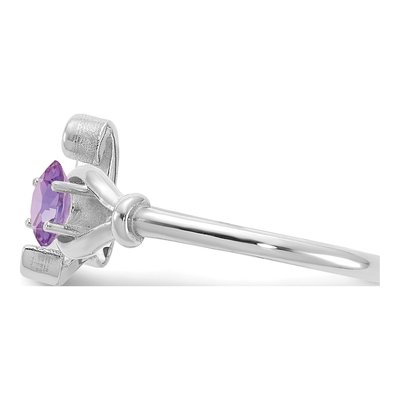 10K White Gold Letter L Ring – view 4