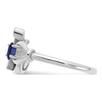 10K White Gold Letter N Ring – view 4