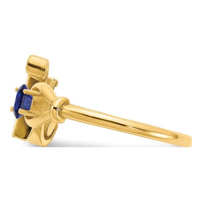 10K Yellow Gold Birthstone Letter N Ring – view 4