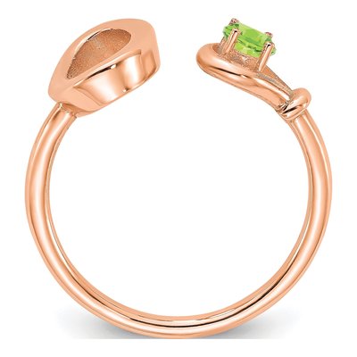 10K Rose Gold Letter O Ring – view 2