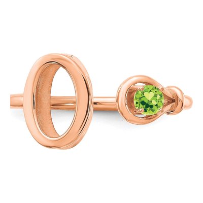 10K Rose Gold Letter O Ring – view 5