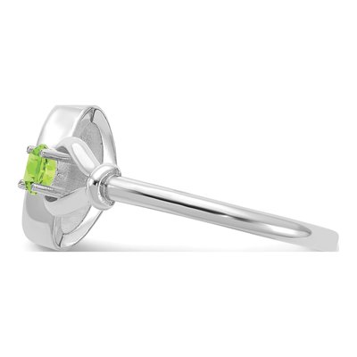 10K White Gold Letter O Ring – view 4