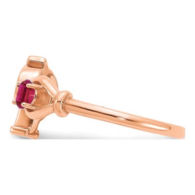 10K Rose Gold Letter P Ring – view 4
