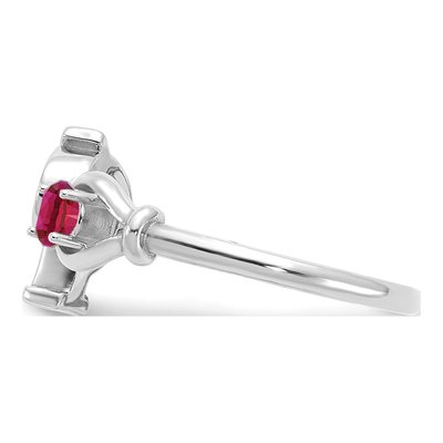 10K White Gold Letter P Ring – view 4