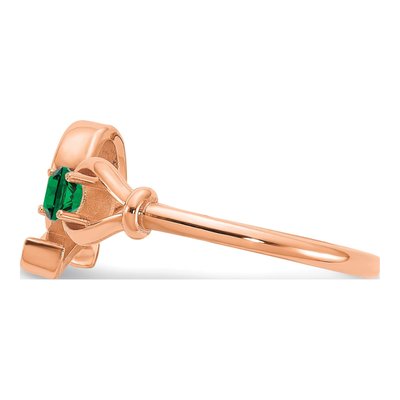10K Rose Gold Letter Q Ring – view 4