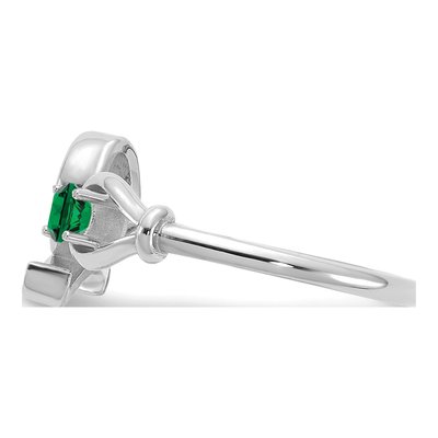 10K White Gold Letter Q Ring – view 4
