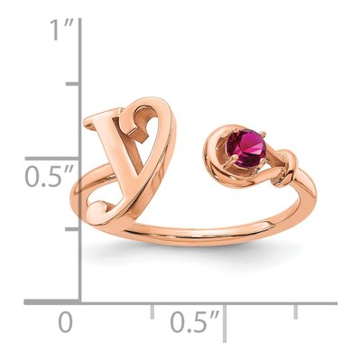 10K Rose Gold Letter S Ring – view 6