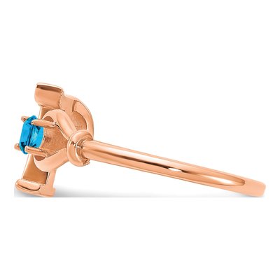 10K Rose Gold Letter T Ring – view 4