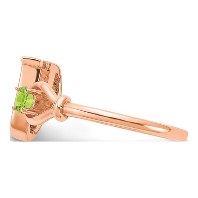 10K Rose Gold Letter U Ring – view 4