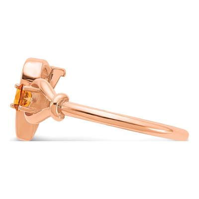 10K Rose Gold Letter V Ring – view 4