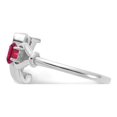 10K White Gold Letter Y Ring – view 3