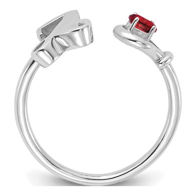 10K White Gold Letter Z Ring – view 2