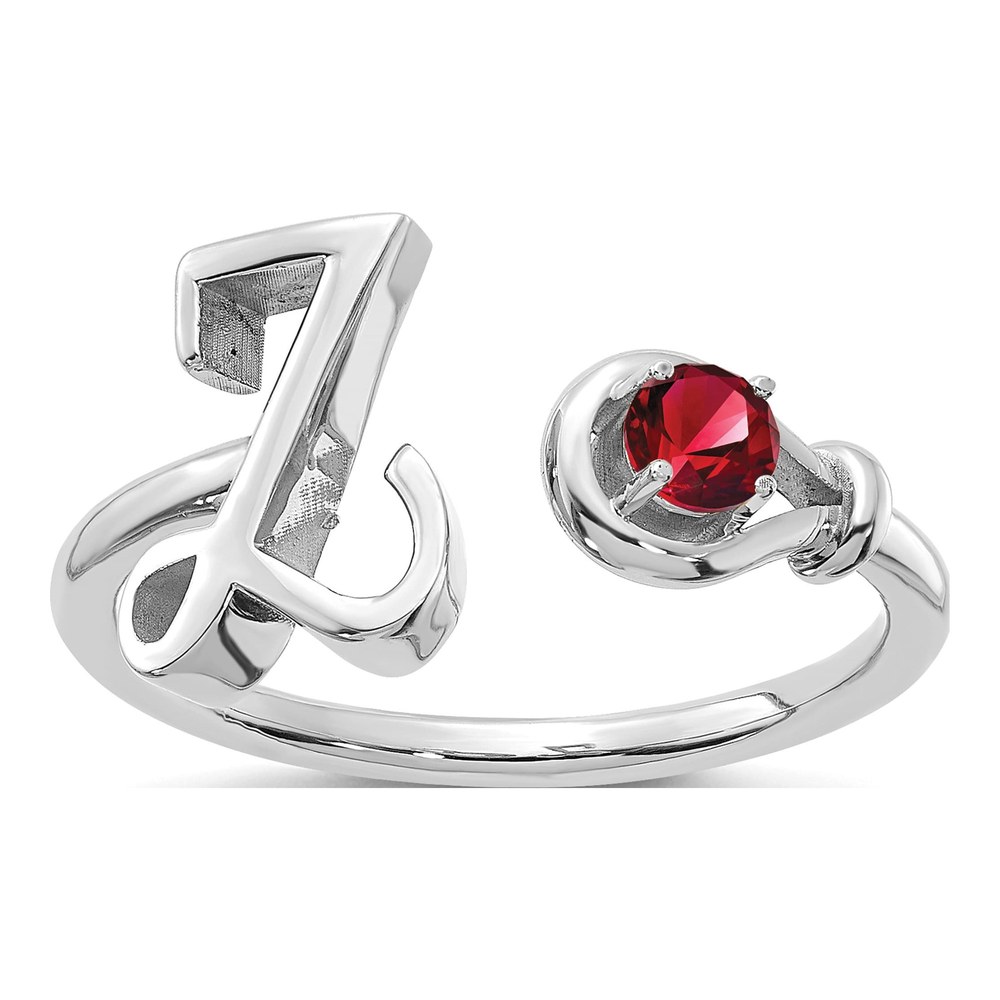 10K White Gold Letter Z Ring