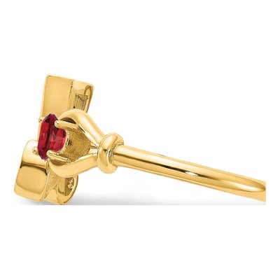 10K Yellow Gold Birthstone Letter Z Ring – view 4