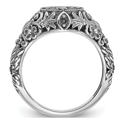 10K White Gold Filigree Ring – view 2