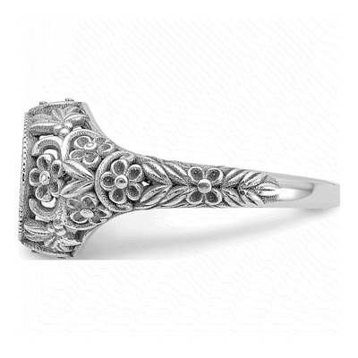10K White Gold Filigree Ring – view 3