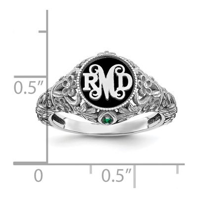 10K White Gold Filigree Ring – view 4
