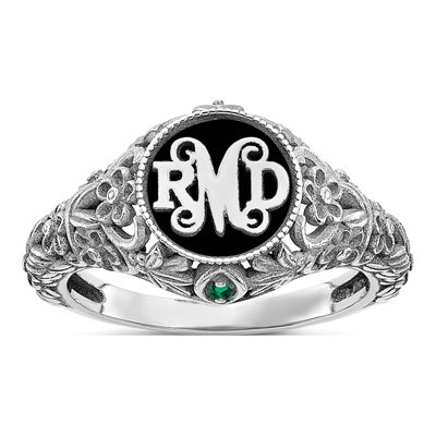 10K White Gold Filigree Ring