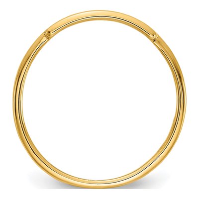 10K Yellow Gold Personalized Heart Name Bar Ring – view 2