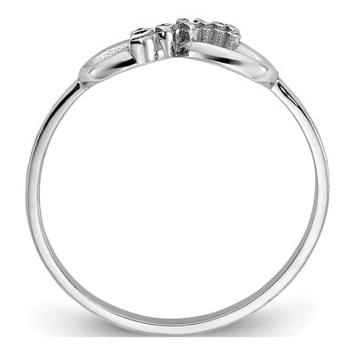 10K White Gold Personalized Infinity Ring – view 2