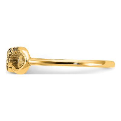 10K Yellow Gold Personalized Infinity Ring – view 3