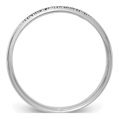 10K White Gold Enameled Fingerprint Ring – view 2