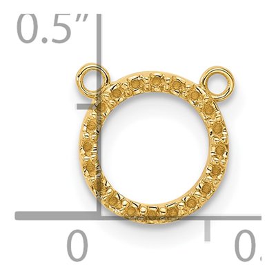 10K Yellow Gold Open Circle Pendant Mounting – view 3
