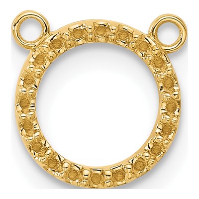 10K Yellow Gold Open Circle Pendant Mounting