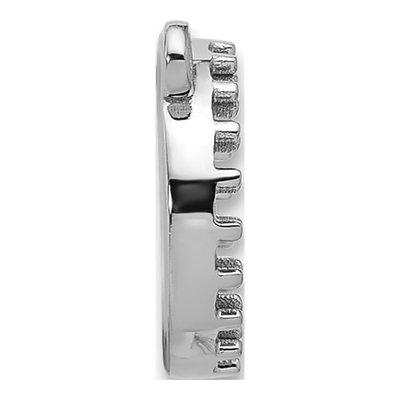 10K White Gold Open Circle Pendant Mounting – view 3