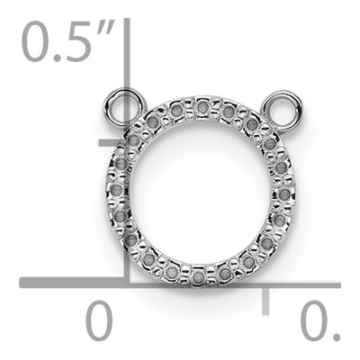 10K White Gold Open Circle Pendant Mounting – view 4
