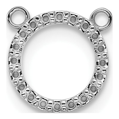10K White Gold Open Circle Pendant Mounting