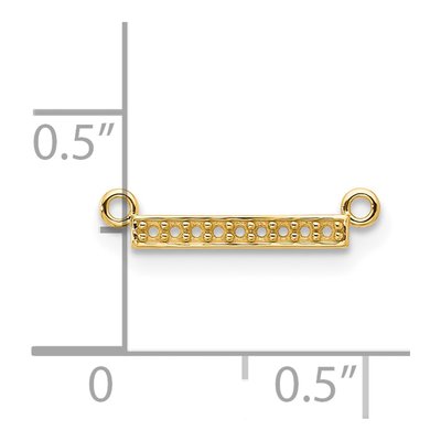 10K Yellow Gold Tiny Bar Pendant Mounting – view 3