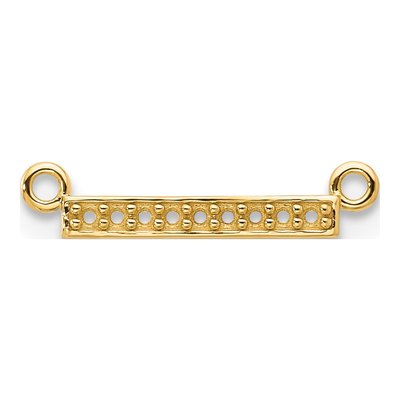 10K Yellow Gold Tiny Bar Pendant Mounting