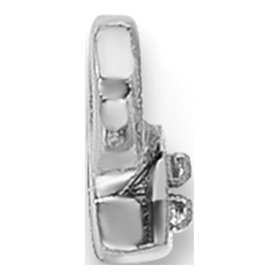 10K White Gold Tiny Bar Pendant Mounting – view 2