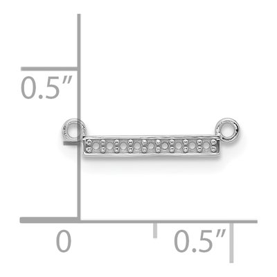 10K White Gold Tiny Bar Pendant Mounting – view 3