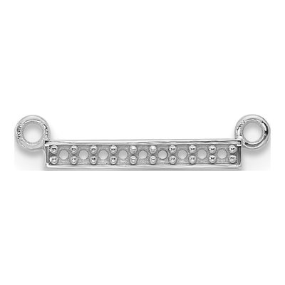 10K White Gold Tiny Bar Pendant Mounting