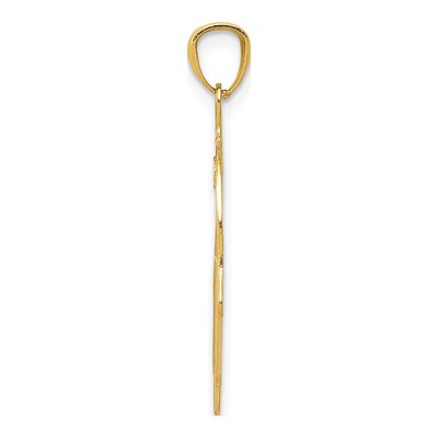 10K Yellow Gold Filigree Hamsa Pendant – view 3