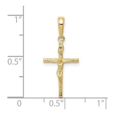 10K Yellow Gold INRI Crucifix Pendant – view 4