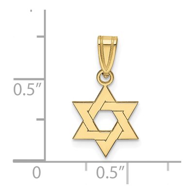 10K Yellow Gold Star of David Pendant – view 4