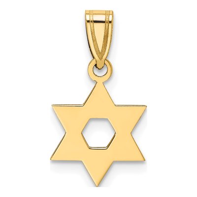 10K Yellow Gold Star of David Pendant – view 5