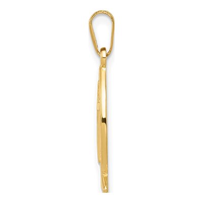 10K Yellow Gold Ichthus Fish Cross Pendant – view 3
