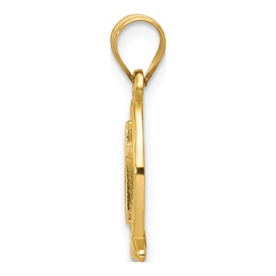 10K Yellow Gold Ichthus Fish Cross Charm – view 3