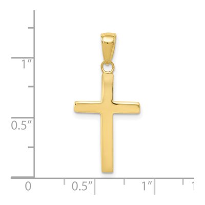 10K Yellow Gold Cross Pendant – view 4
