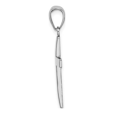 10K White Gold Cross Pendant – view 3