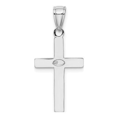 10K White Gold Cross Pendant – view 5