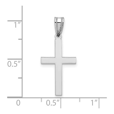 10K White Gold Latin Cross Pendant – view 3