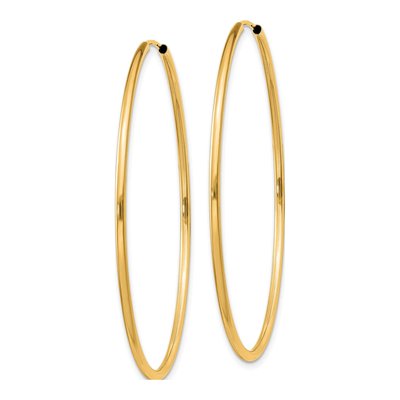 10K Yellow Gold 45mm Endless Hoop Earrings – view 3